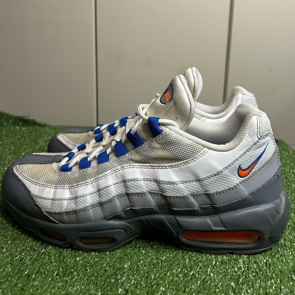 Size 10M- Nike Air Max 95 Essential "Mets" Cool Grey / Total Orange